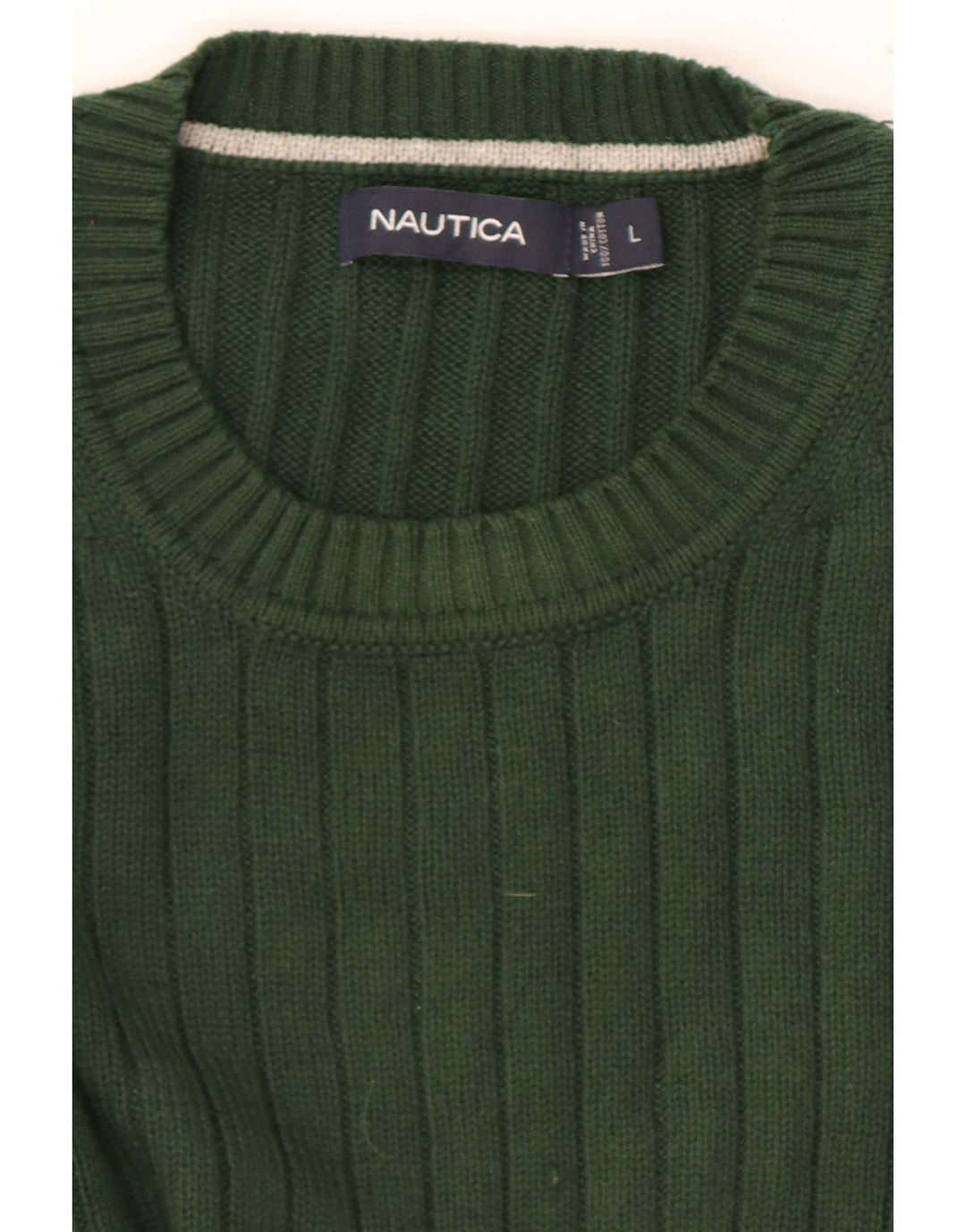 Nautica Jersey de cuello redondo para hombre, talla grande, verde