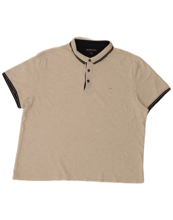 MICHAEL KORS Polo para hombre grande beige moteado