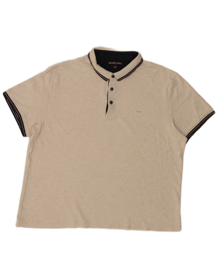 MICHAEL KORS Polo para hombre grande beige moteado