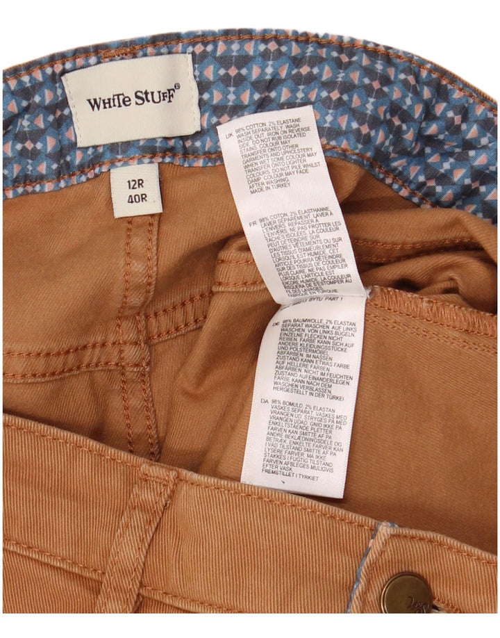 Pantalones rectos para mujer de White Stuff UK 40 Medium W32 L26 Algodón marrón