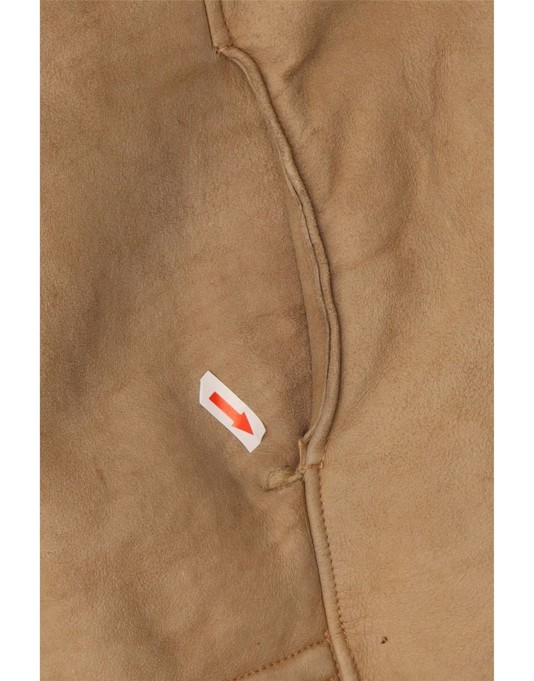Vintage hombres shearling chaqueta Reino Unido 38 marrón medio