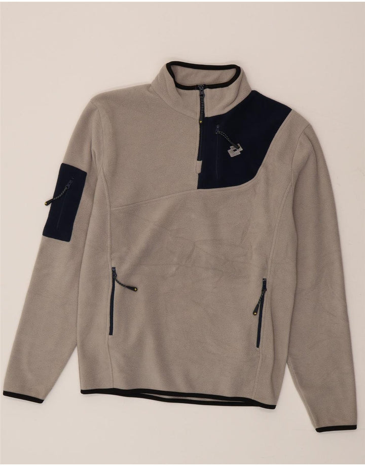 Lotto Hombre Jersey De Polar Con Cremallera En El Cuello Grande Gris Colorblock Poliéster
