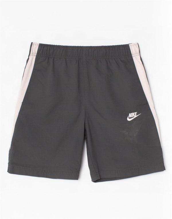 Nike Pantalones cortos deportivos para niños 12-13 años Grande Gris Colorblock Poliéster