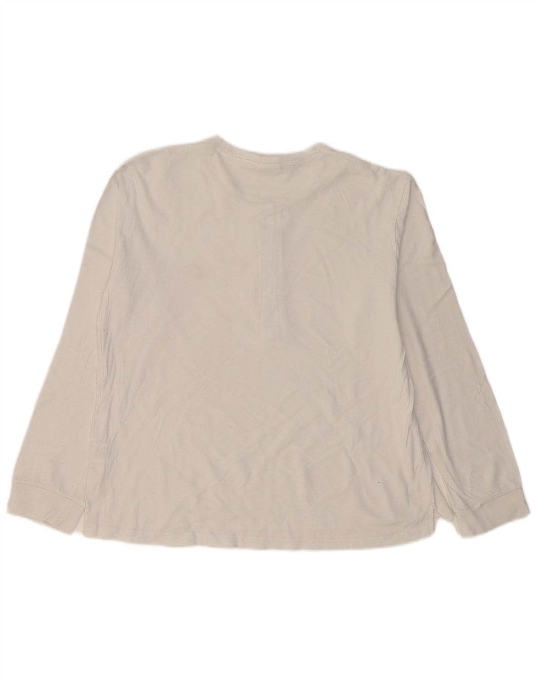 Lotto Top Mujer Manga Larga UK 46 Grande Algodón Blanco