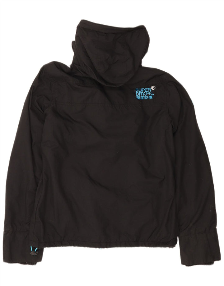 Superdry Chaqueta cortavientos con capucha Windcheater para mujer, talla 40, talla M, color negro