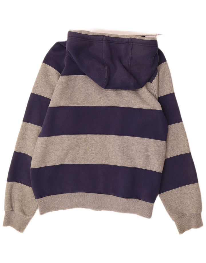 NIKE Sudadera con capucha y cremallera gráfica para hombre UK 36/38 Small Azul marino a rayas