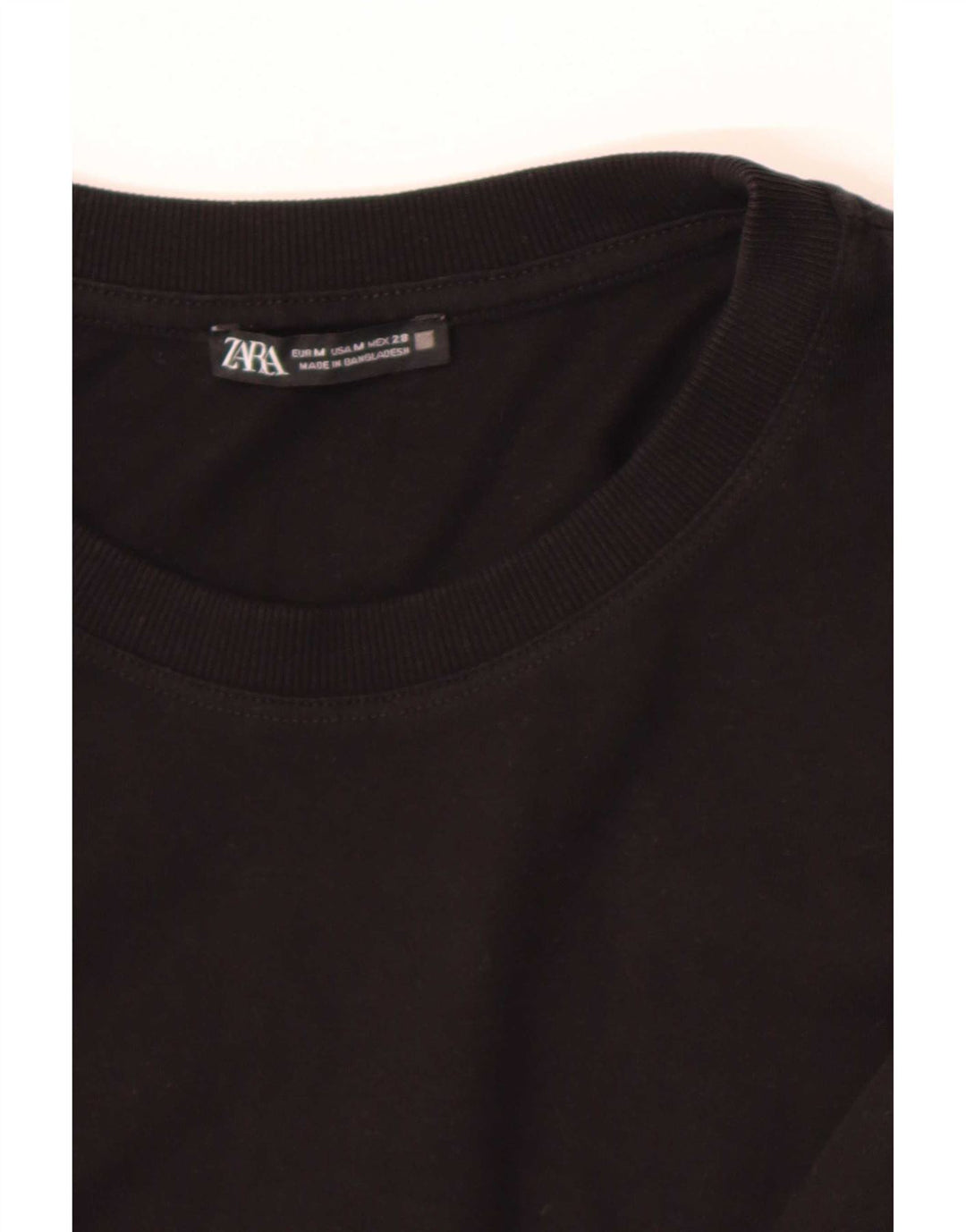 Zara Vestido Escalonado De Manga Larga para Mujer UK 44 Mediano Negro