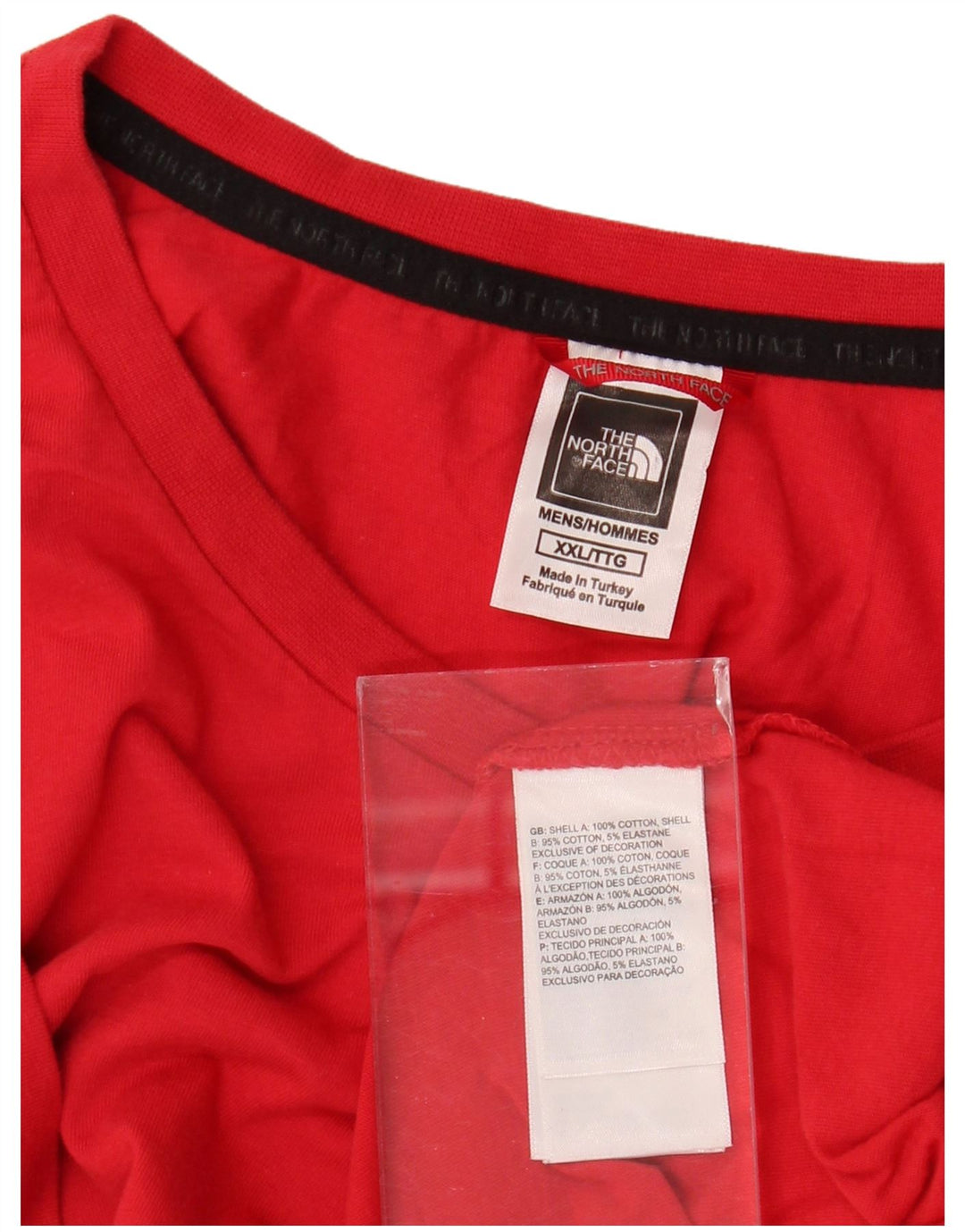THE NORTH FACE Camiseta gráfica para hombre Top 2XL Algodón rojo
