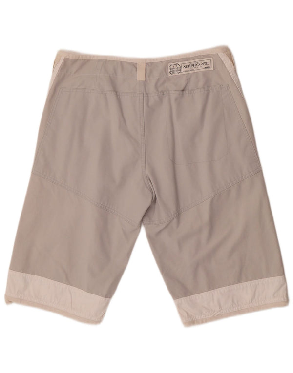 Murphy & Nye Mens Sailmakers Chino Shorts W34 Grande Blanco Colorblock