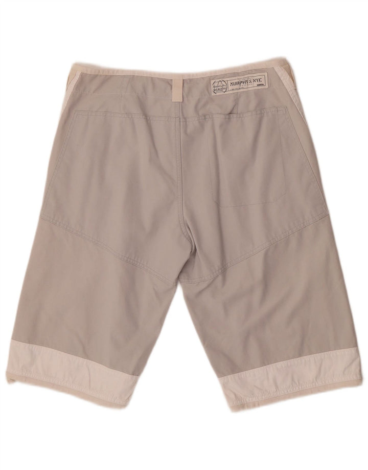 Murphy & Nye Mens Sailmakers Chino Shorts W34 Grande Blanco Colorblock