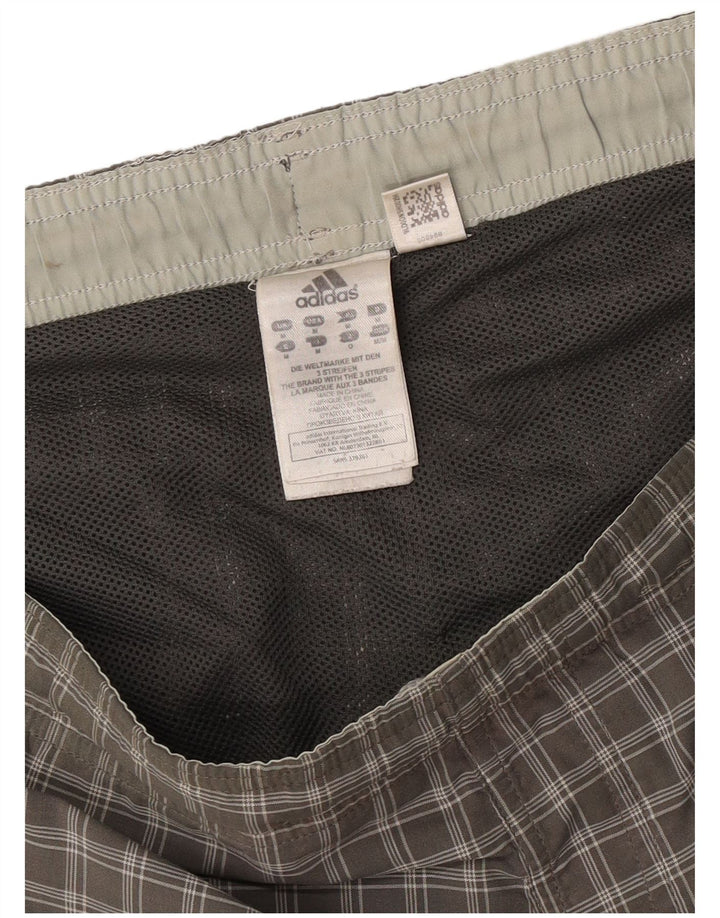 Bañador Adidas Hombre Gris Medio A Cuadros Poliéster