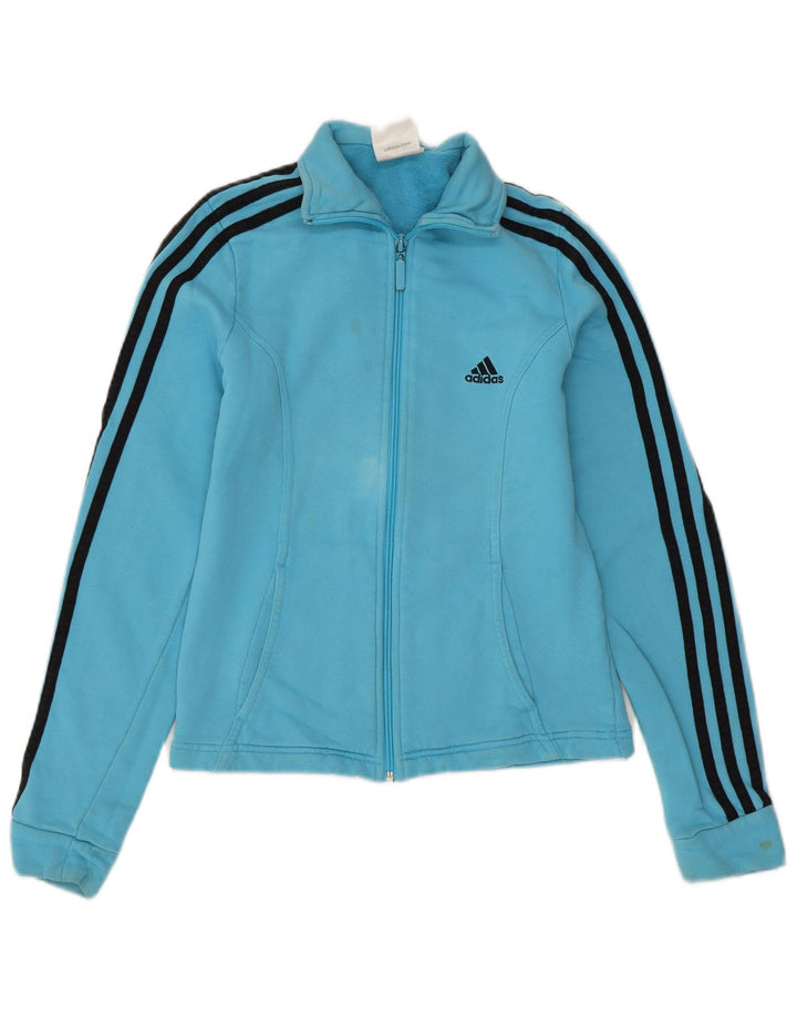 ADIDAS Chaqueta de chándal para mujer UK 8 Small Blue Cotton