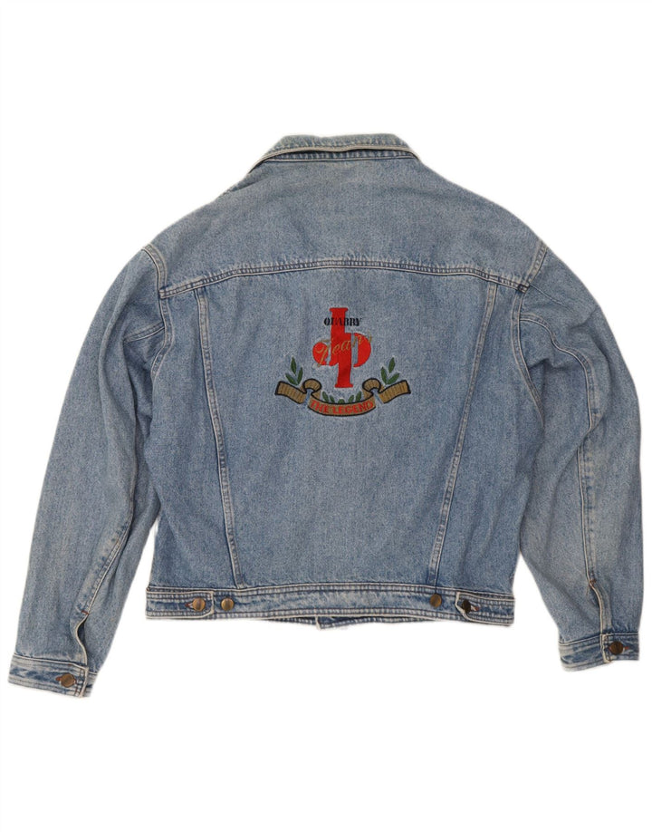 Quarry Chaqueta Vaquera Gráfica para Hombre UK 38 Algodón Azul Medio