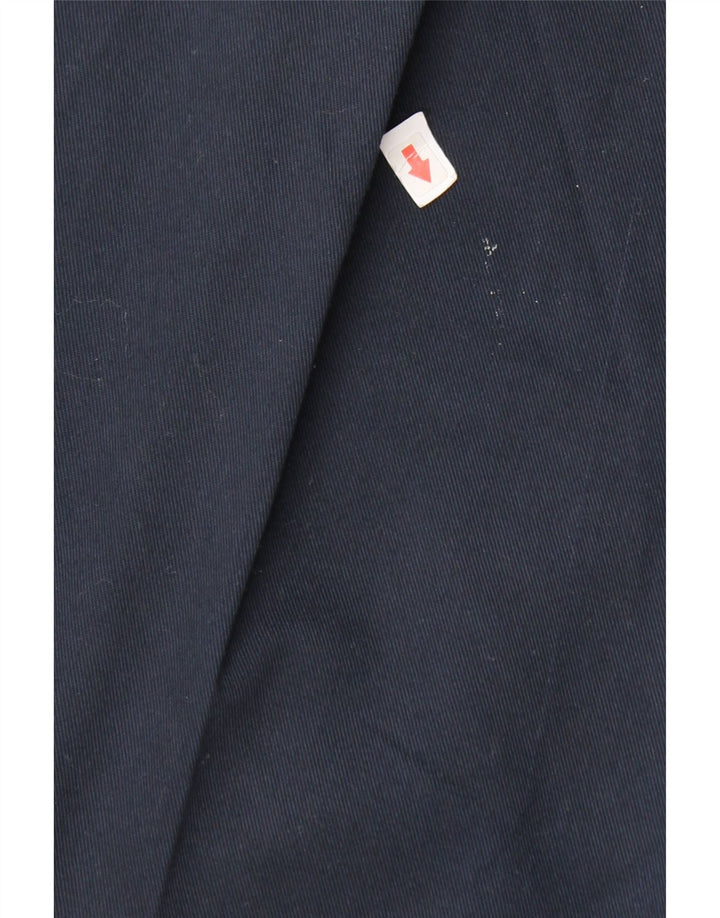 Marks & Spencer Pantalón de traje cónico para hombre W42 L29 Poliéster azul marino