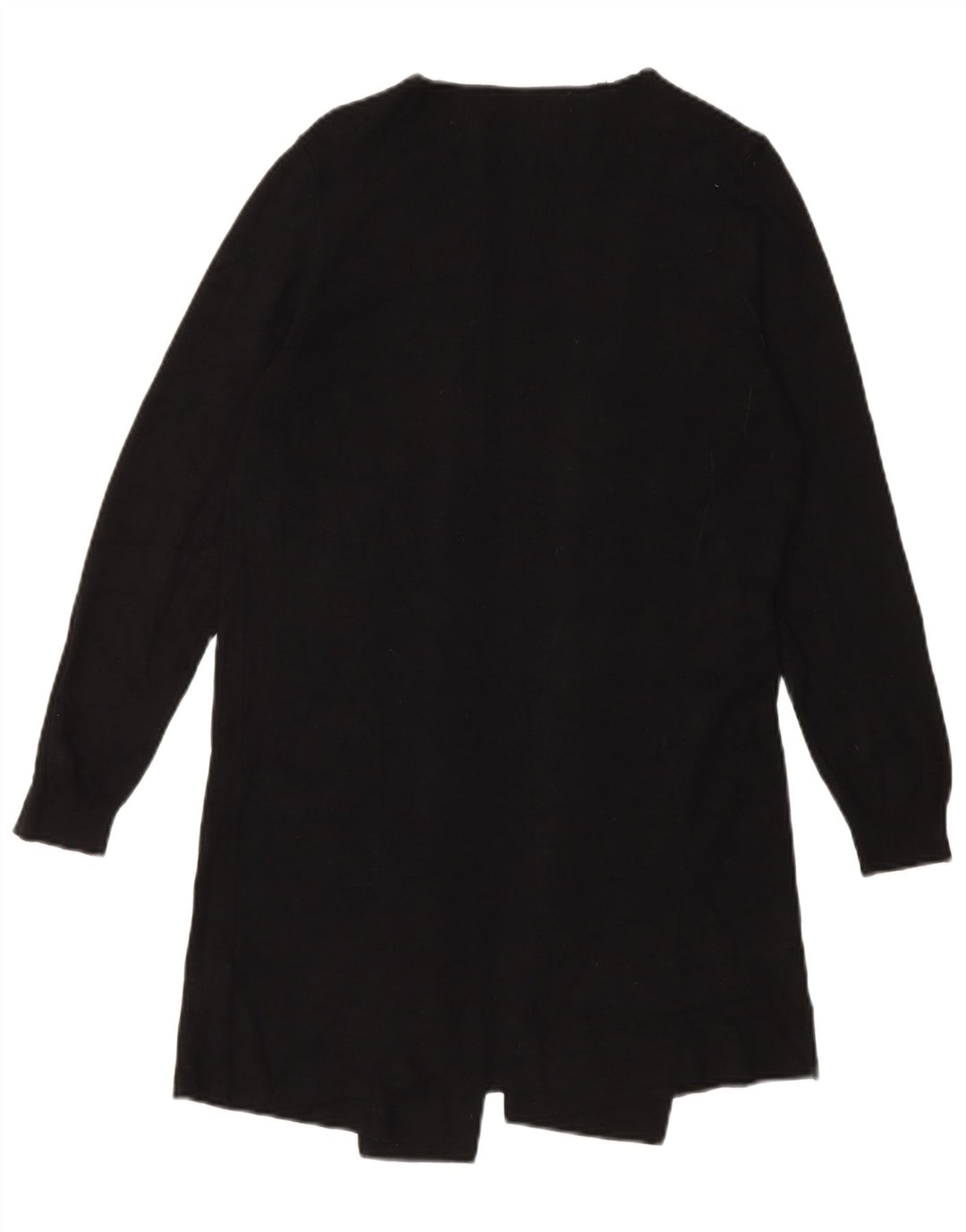 MARKS & SPENCER Womens Longline Open Cardigan Sweater UK 12 Medium Black