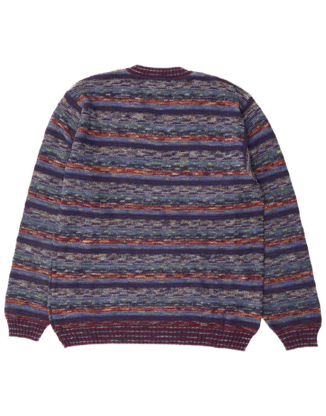 Il Granchio Jersey Con Cuello De Pico De Algodón A Rayas Medio Multicolor Hombre