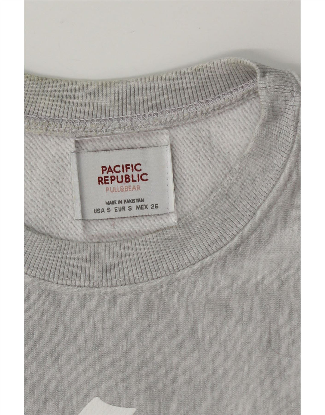 PULL & BEAR Womens Oversized Graphic Sweatshirt Jumper UK 10 Small Grey Vintage Pull & Bear and Second-Hand Pull & Bear from Messina Hembry 