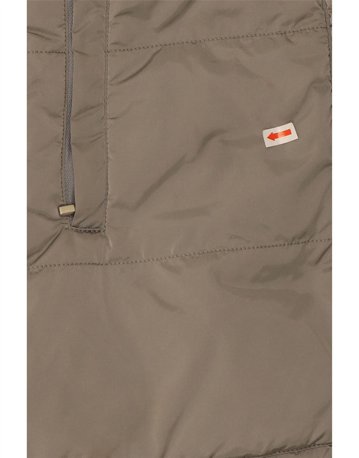 Max Mara Abrigo acolchado reversible con capucha para mujer UK 10 Small Beige Poliamida