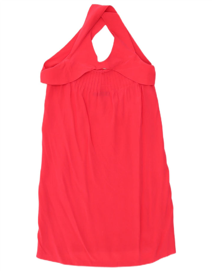 Vestido Halter Liu Jo Mujer IT 42 Seda Roja Mediana