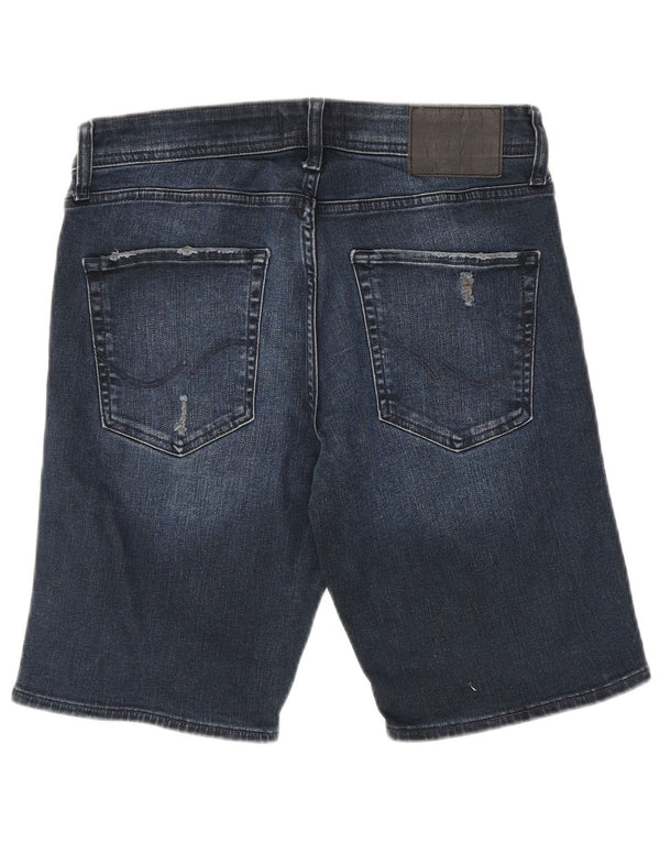 Jack & Jones Mens Regular Fit Denim Shorts Small W29 Azul Marino Algodón