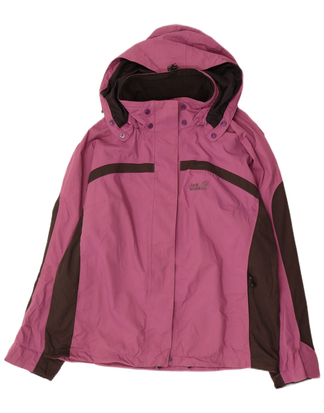 JACK WOLFSKIN Chaqueta impermeable gráfica para mujer ES 22/24 2XL Morado Colorblock