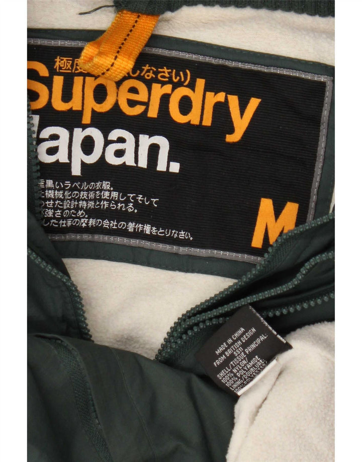 Superdry Chaqueta cortavientos con capucha para hombre UK 38 Medium Green Nylon