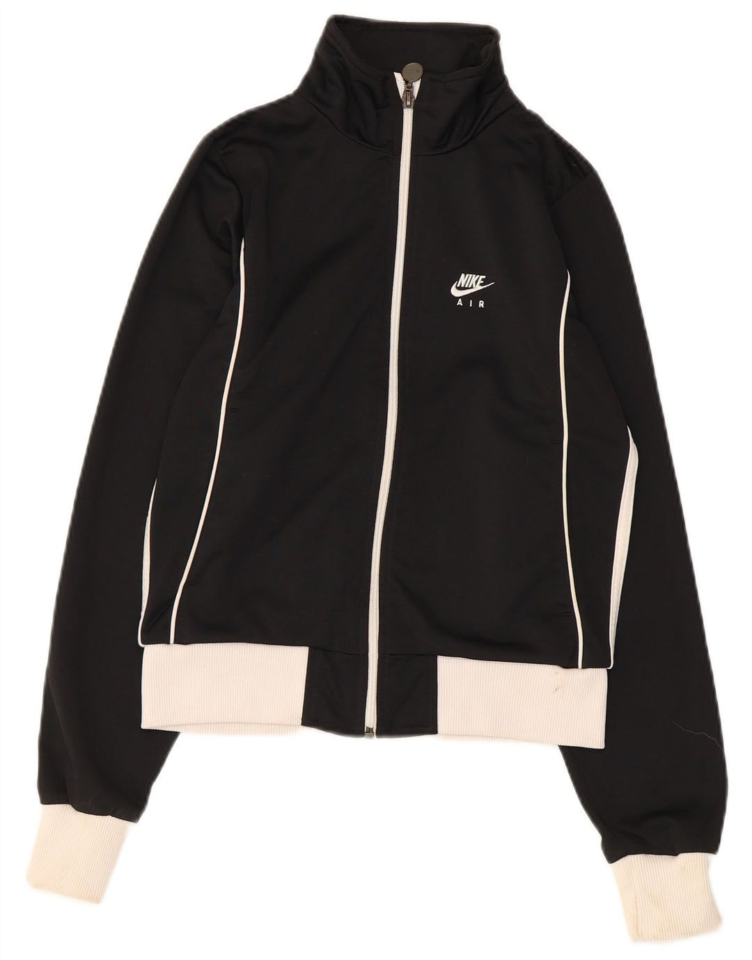 Nike Chaqueta corta de chándal para mujer UK 8/10 Small Black Colourblock