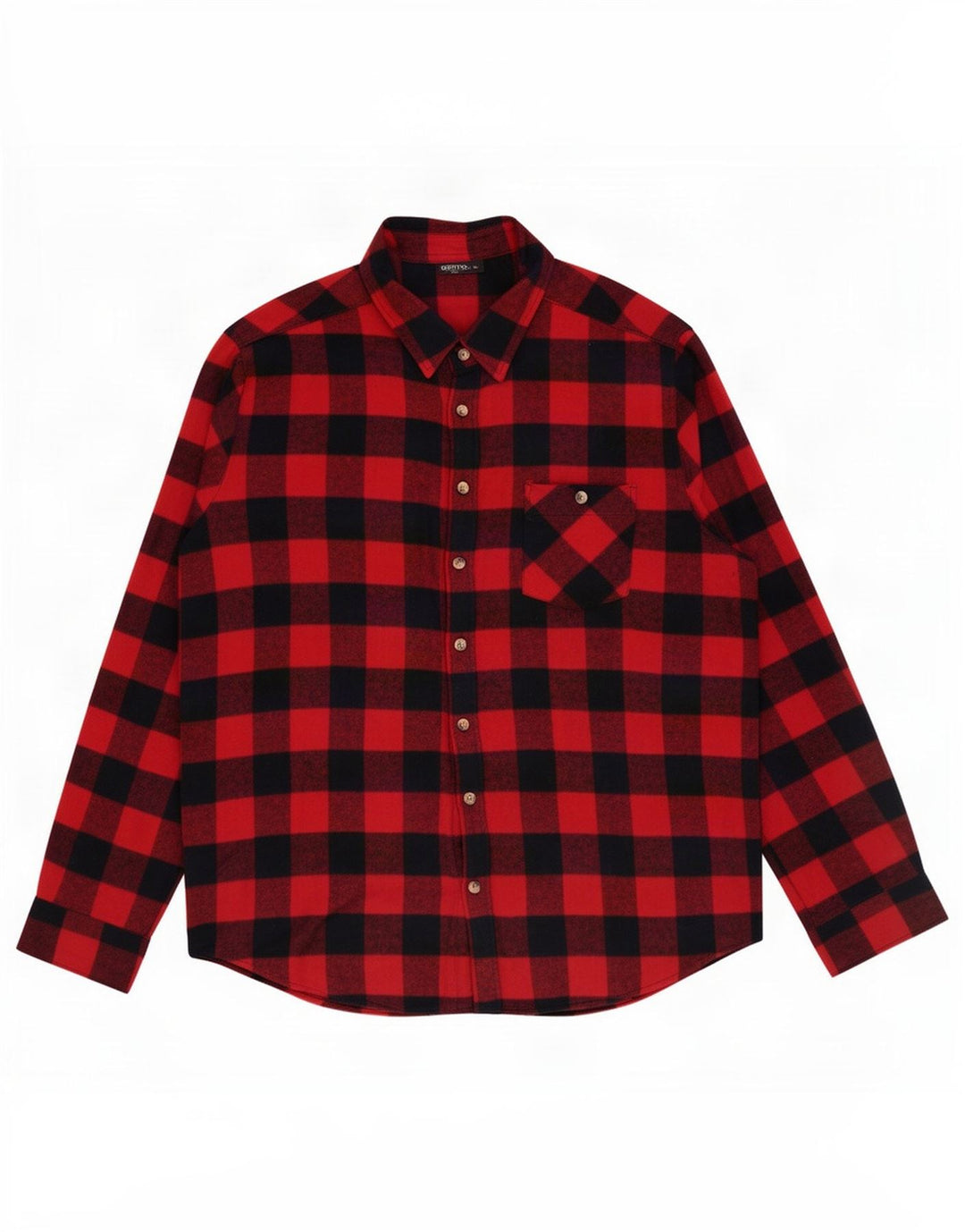 Camisa de franela idéntica para hombre XL Algodón a cuadros rojo