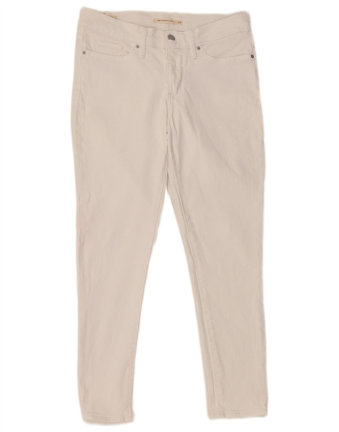 LEVI'S Mujer 311 Shaping Skinny Jeans W29 L26 Algodón Blanco