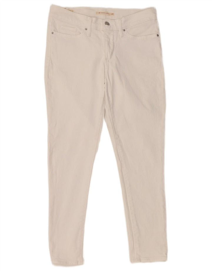 LEVI'S Mujer 311 Shaping Skinny Jeans W29 L26 Algodón Blanco