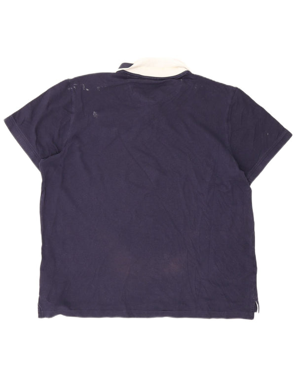 Polo Puma Hombre XL Algodón Rayas Azul Marino