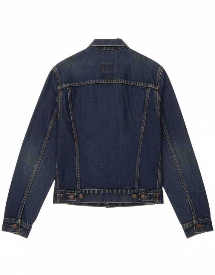 LEVI'S Womens Denim Jacket UK 10 Small Navy Blue Cotton Vintage Levi's and Second-Hand Levi's from Messina Hembry 