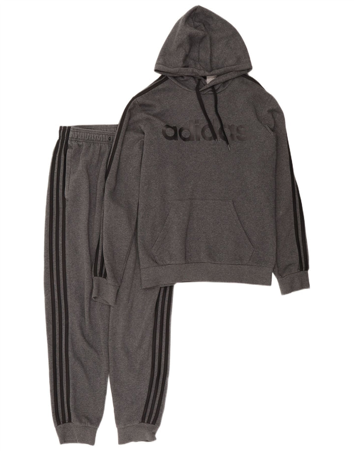 ADIDAS Chándal completo gráfico para hombre pequeño algodón gris