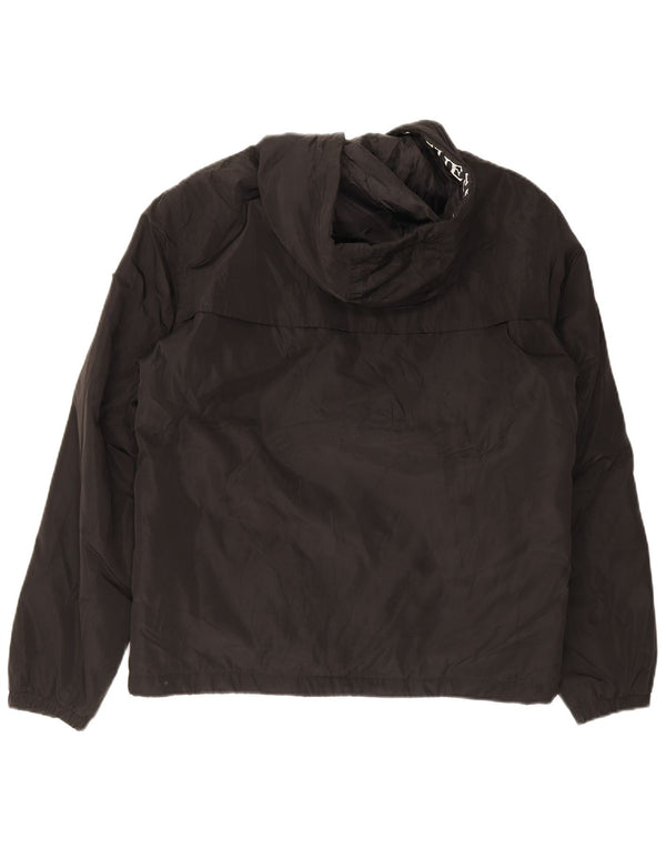 Guess Chaqueta impermeable con capucha para hombre UK 40 Large Poliéster negro