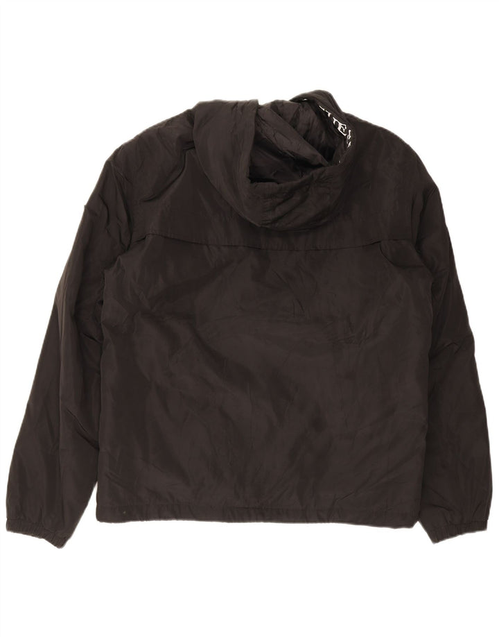 Guess Chaqueta impermeable con capucha para hombre UK 40 Large Poliéster negro