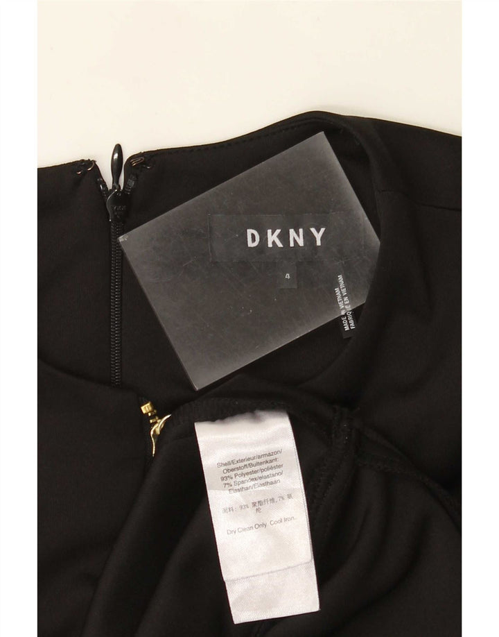 Dkny Vestido acampanado para mujer US 4 Pequeño Poliéster negro