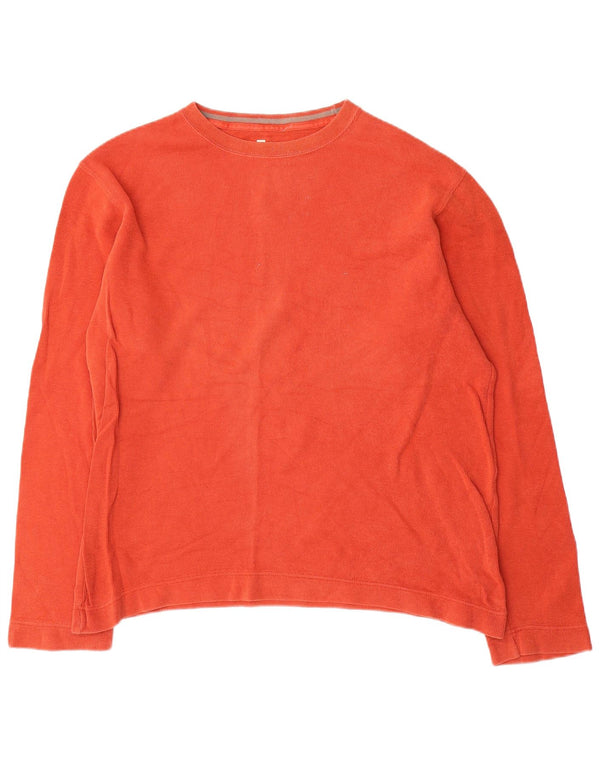 Gap Hombre Top Manga Larga Grande Algodón Naranja