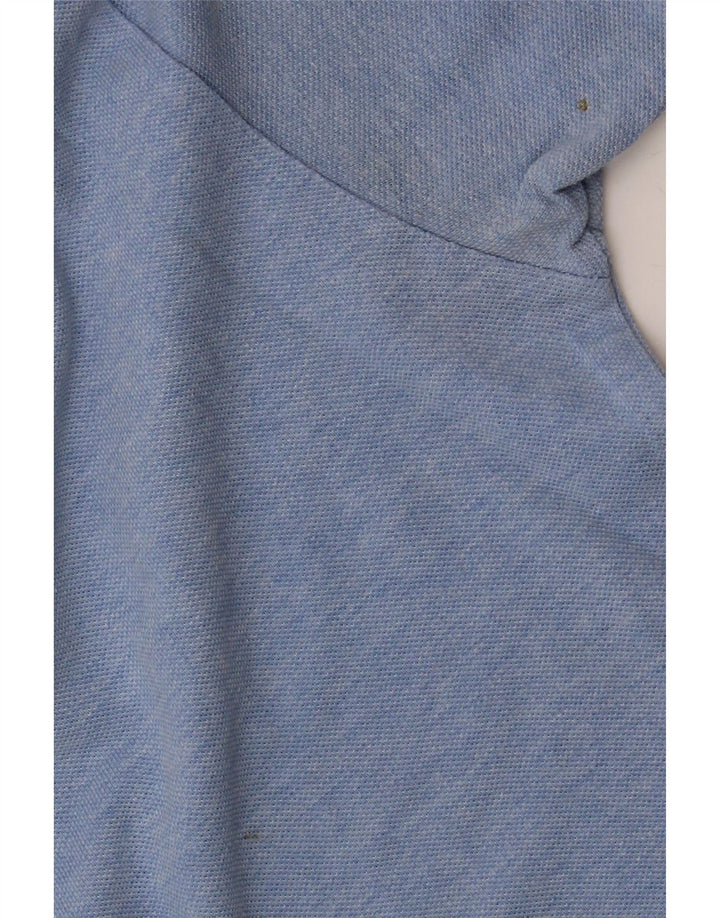Polo Kappa Hombre Algodón Azul Medio