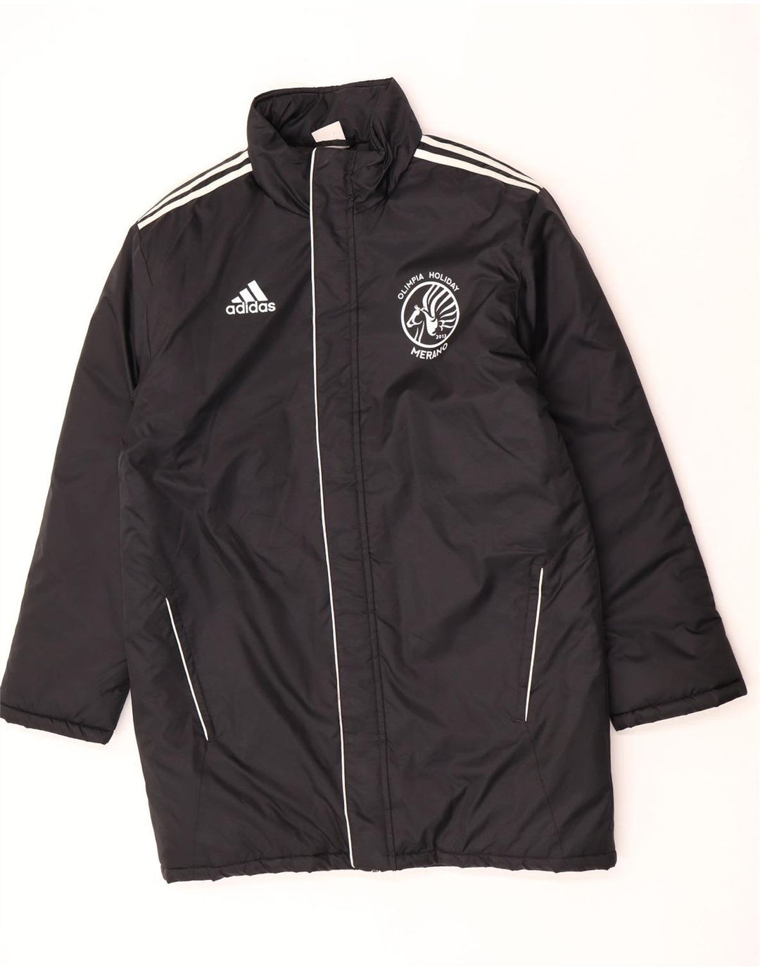 Adidas Abrigo acolchado gráfico para hombre UK 38/40 Medium Black Nylon