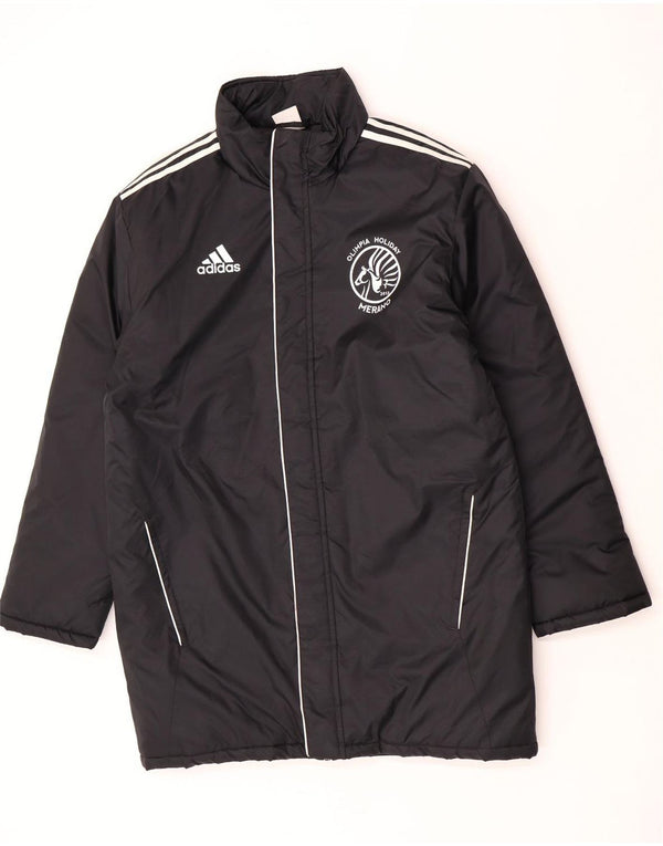 Adidas Abrigo acolchado gráfico para hombre UK 38/40 Medium Black Nylon