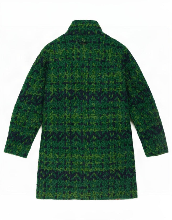 Abrigo Desigual Mujer EU 44 XL Poliéster Geométrico Verde