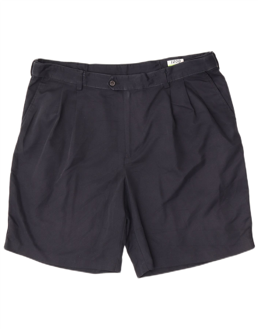 Izod Pantalones cortos chinos para hombre W42 2XL Poliéster azul marino