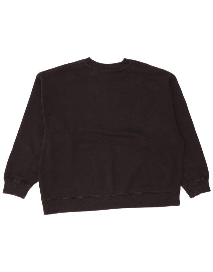 Zara Mujer Sudadera Oversize Jersey UK 44 Mediano Negro
