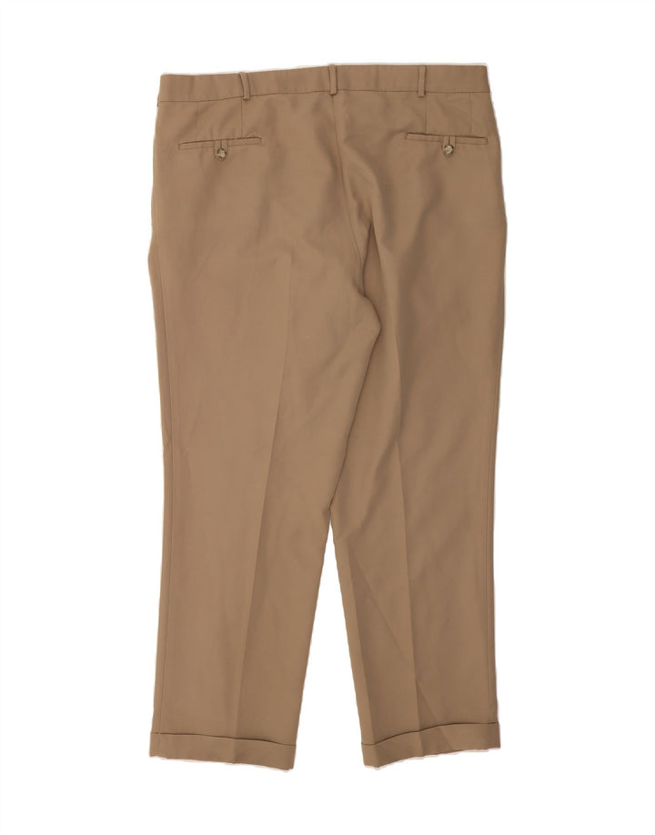 DOCKERS Mens Pegged Suit Trousers W42 L32 Brown Polyester Vintage Dockers and Second-Hand Dockers from Messina Hembry 