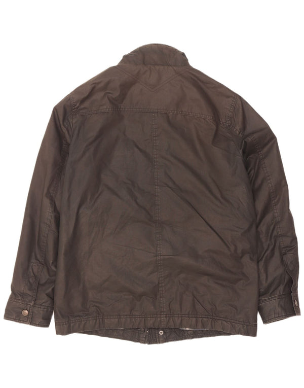 Crew Clothing Chaqueta de algodón encerado para hombre UK 38 Medium Black Cotton