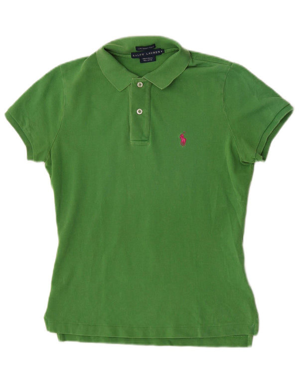 Ralph Lauren Polo ajustado para mujer Reino Unido 12 Algodón verde medio