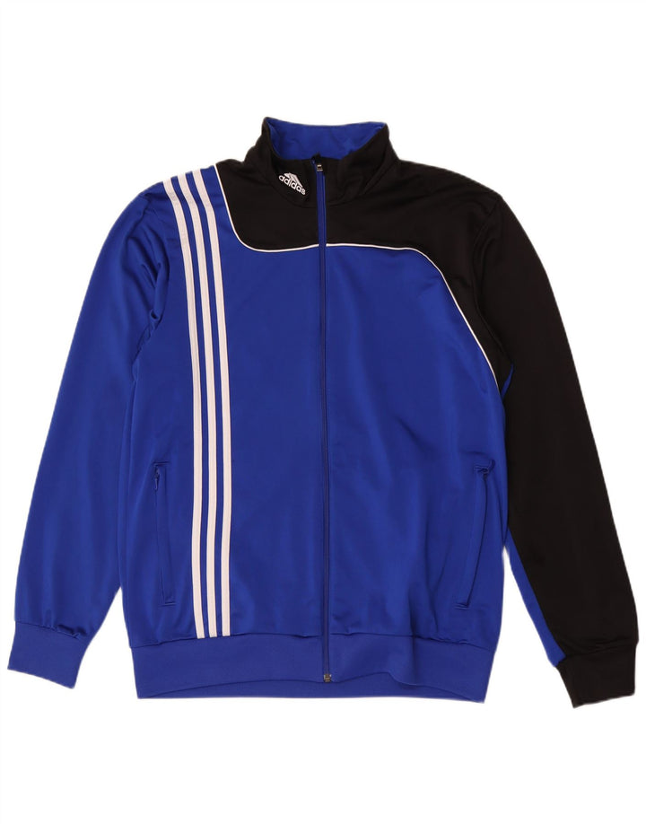 Adidas Hombre Chándal Top Chaqueta UK 42/44 Grande Azul Colorblock Poliéster
