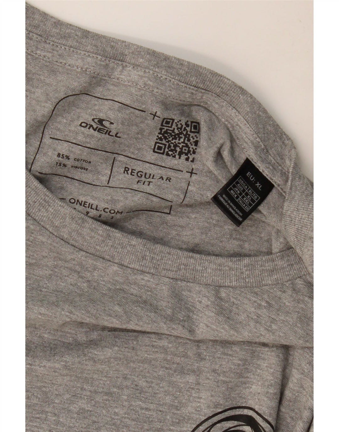 O'NEILL Camiseta gráfica de corte regular Santa Cruz para hombre Top XL gris moteado