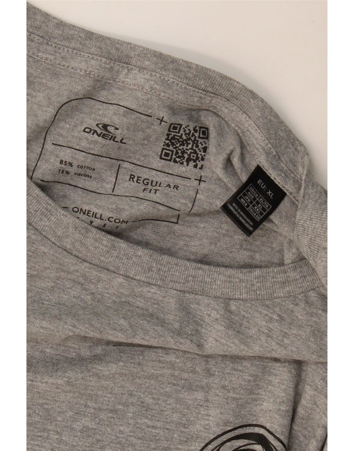 O'NEILL Camiseta gráfica de corte regular Santa Cruz para hombre Top XL gris moteado