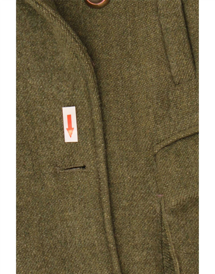 Zara Mujer Chaqueta Blazer De Doble Botonadura UK 42 Poliéster Caqui Mediano